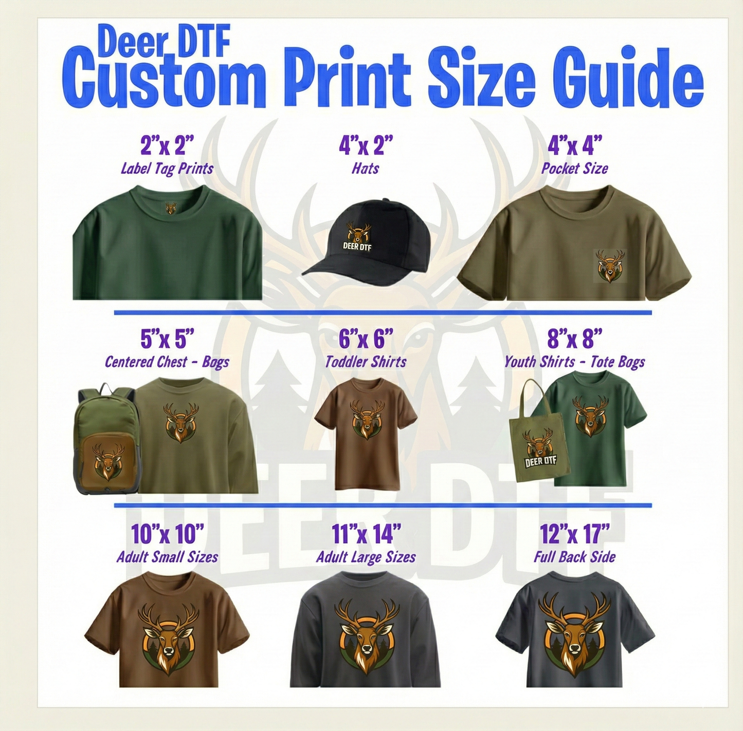 DTF Transfers by Size