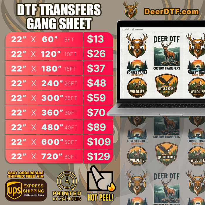 DTF Transfers Gang Sheet Builder