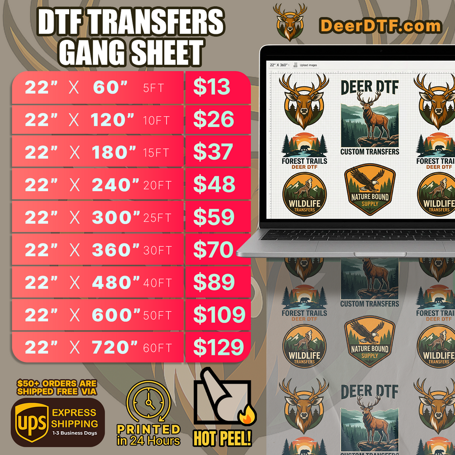 Premium DTF Transfers.Trusted by 5,000+ Print Shops.