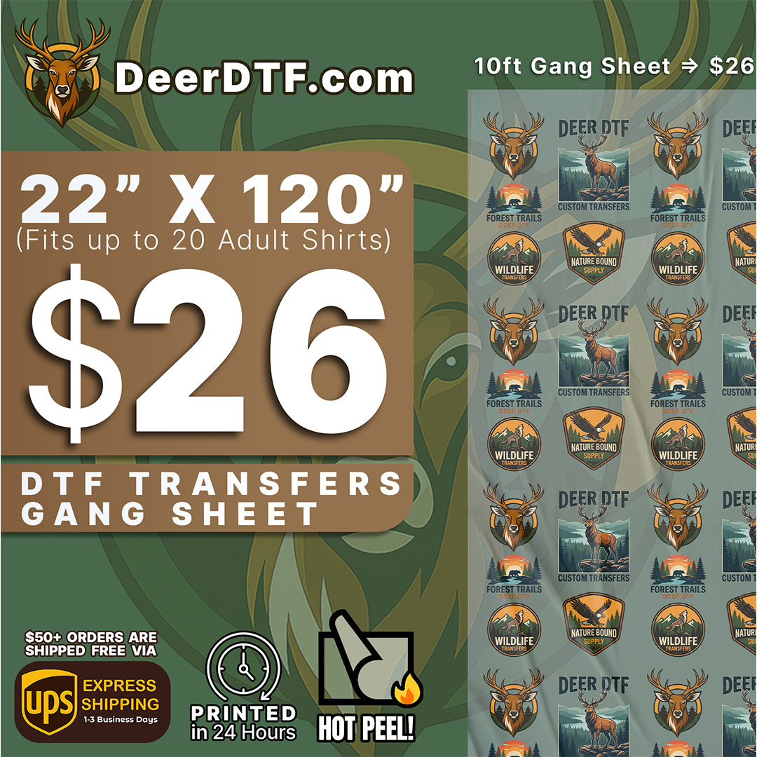 DTF Transfers Upload Gang Sheets