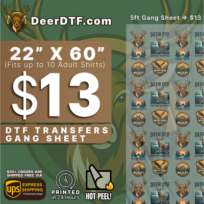 DTF Transfers Upload Gang Sheets
