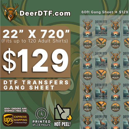 DTF Transfers Upload Gang Sheets
